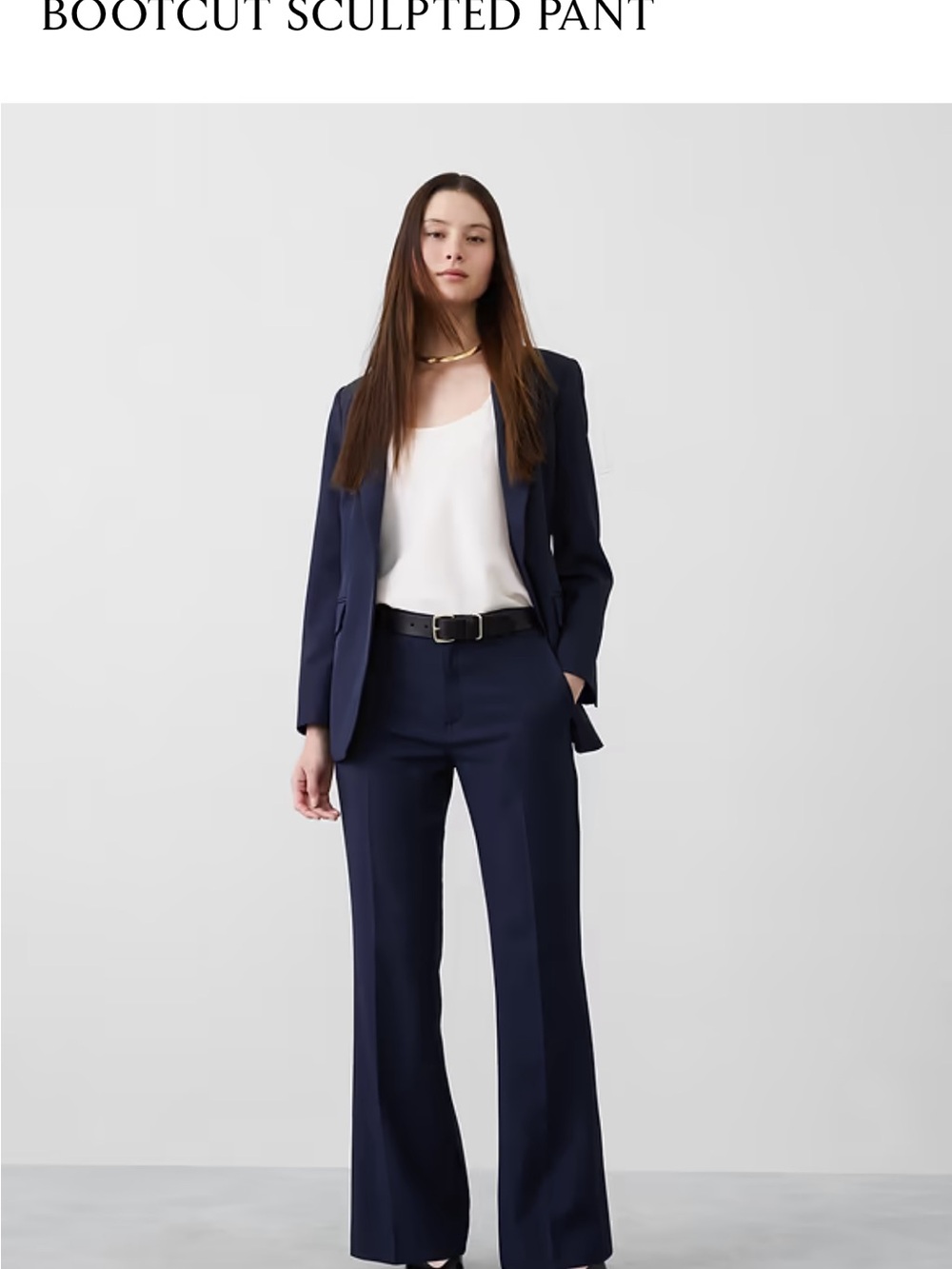 Banana Republic Factory Sculpted Black Pantsuit Set - Picture 3 of 7